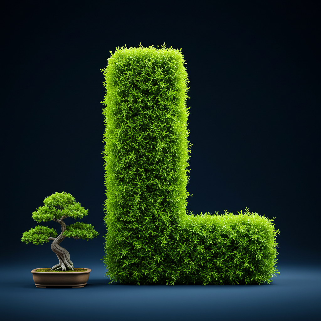 Bonsai tree — letter L