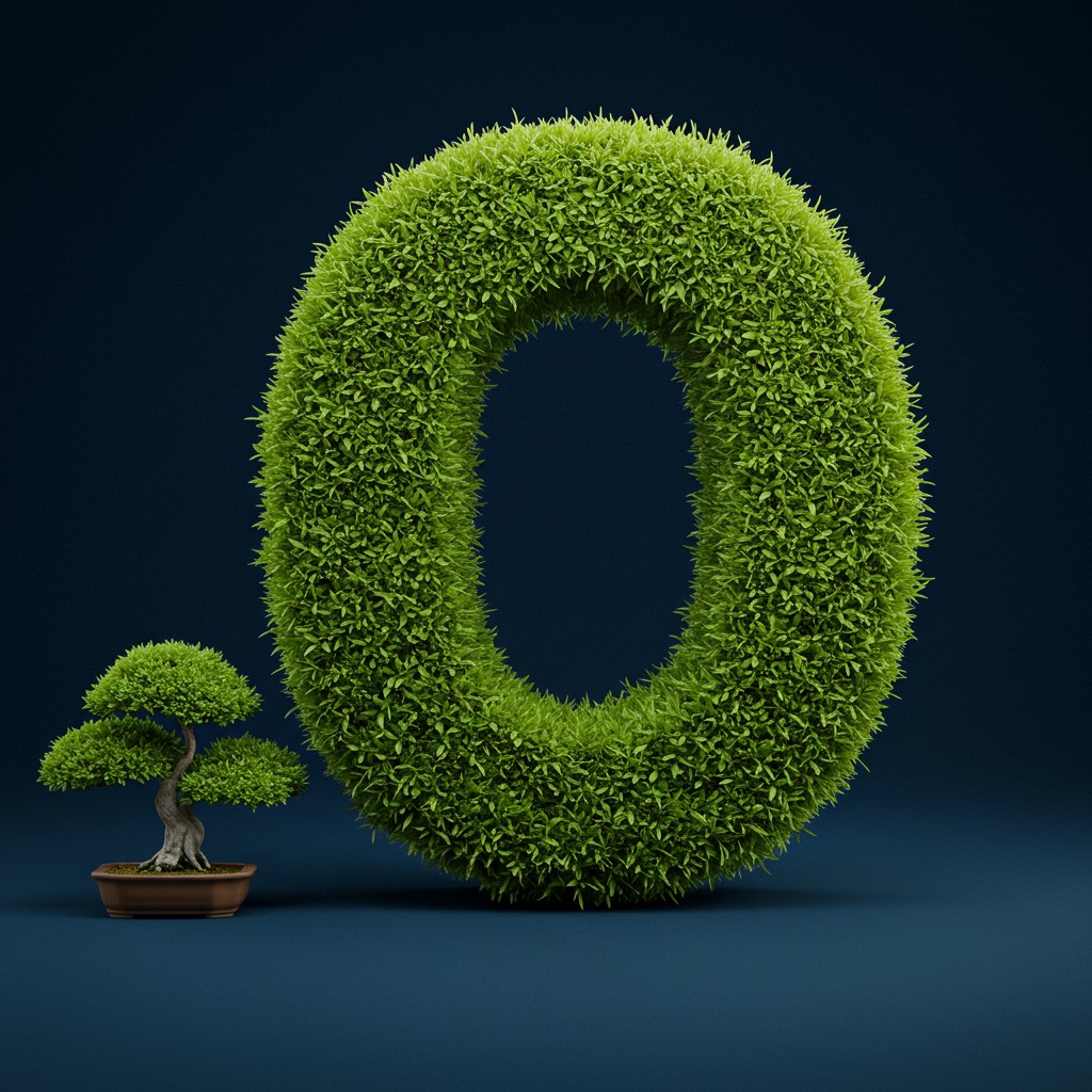 Bonsai tree — letter O