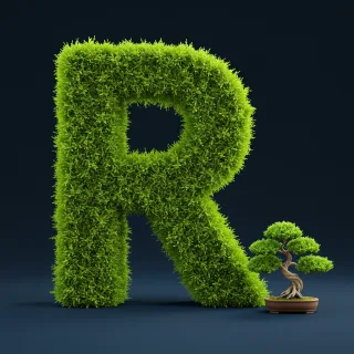 Bonsai tree — letter R