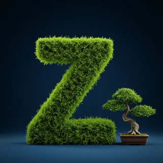 Bonsai tree — letter Z
