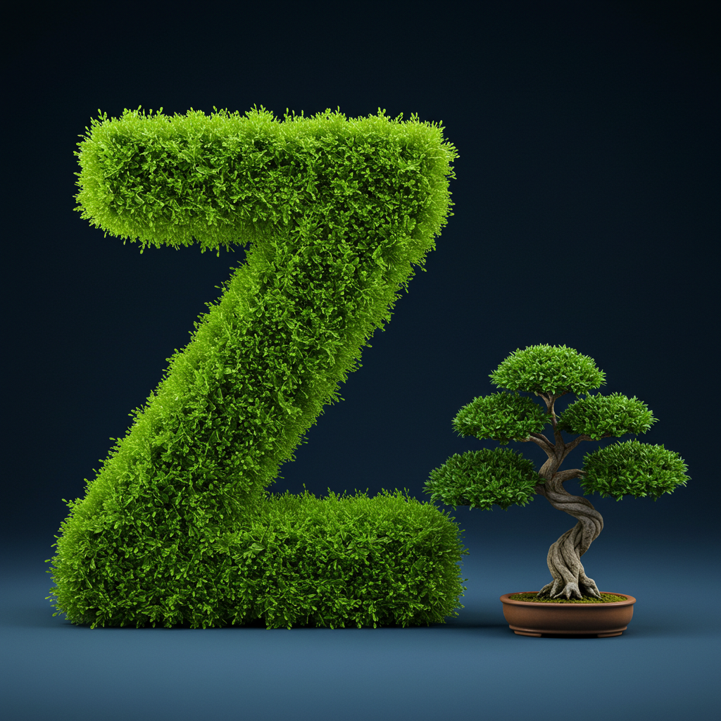 Bonsai tree — letter Z (variant 2)