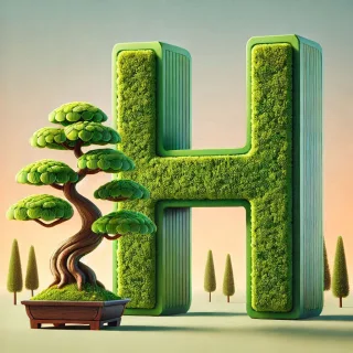Bonsai — letter H