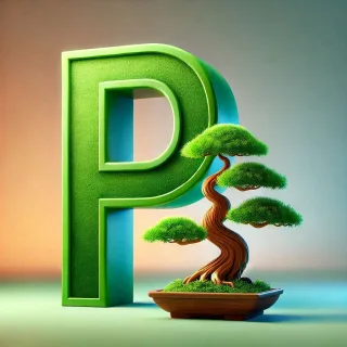Bonsai — letter P