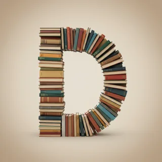 Books 2 — letter D (variant 2)