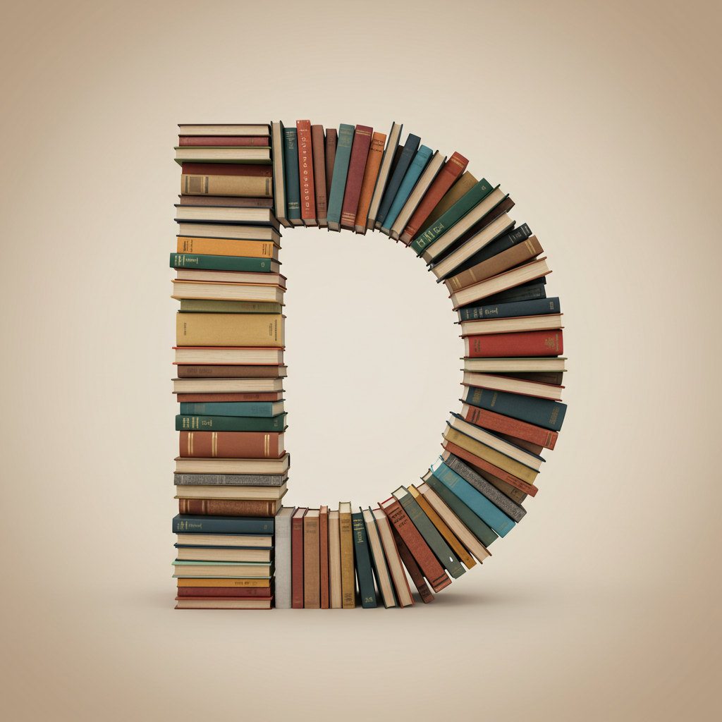 Books 2 — letter D (variant 2)