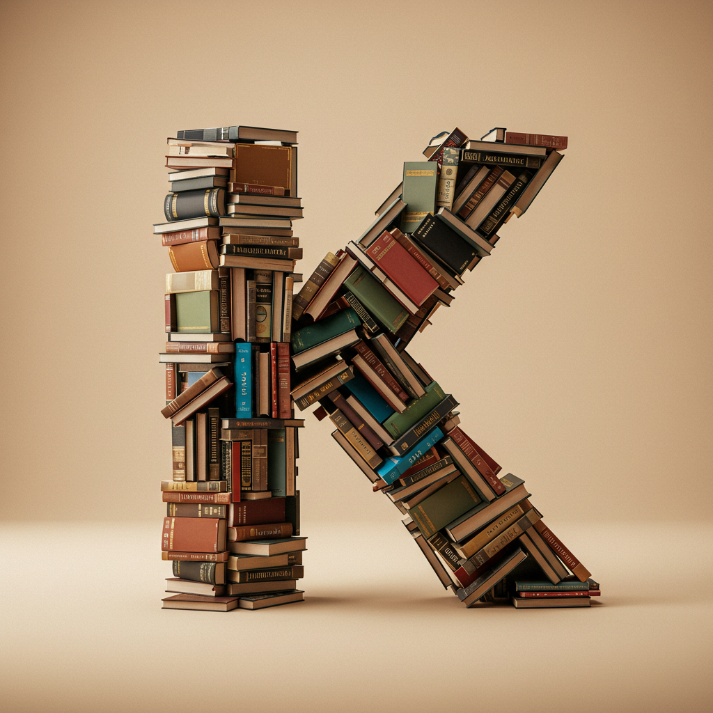Books 2 — letter K (variant 2)