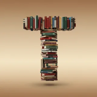 Books 2 — letter T (variant 2)