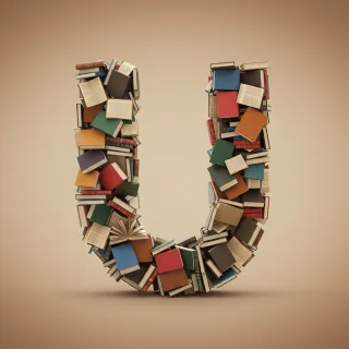 Books 2 — letter U (variant 2)