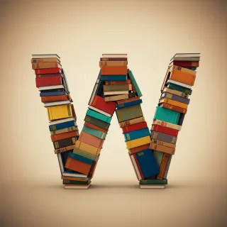 Books 2 — letter W (variant 2)