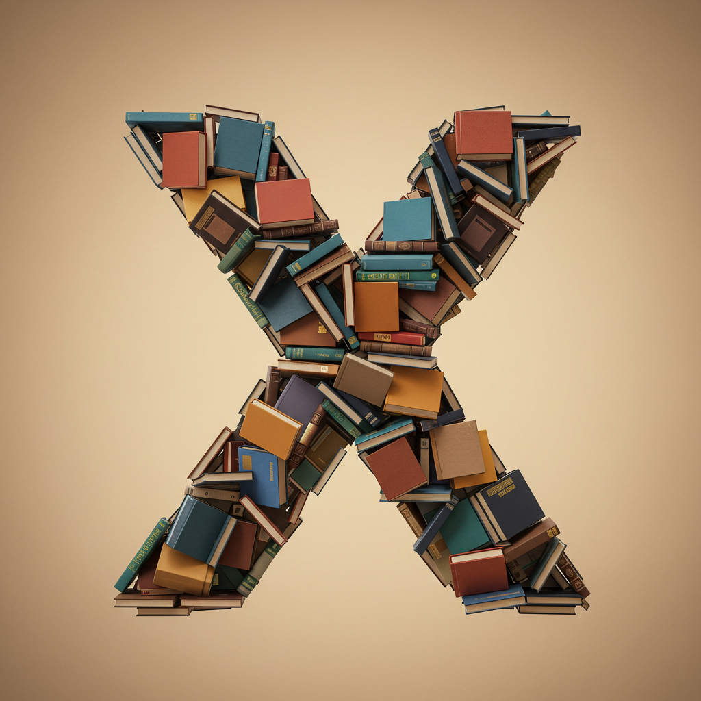 Books 2 — letter X (variant 2)