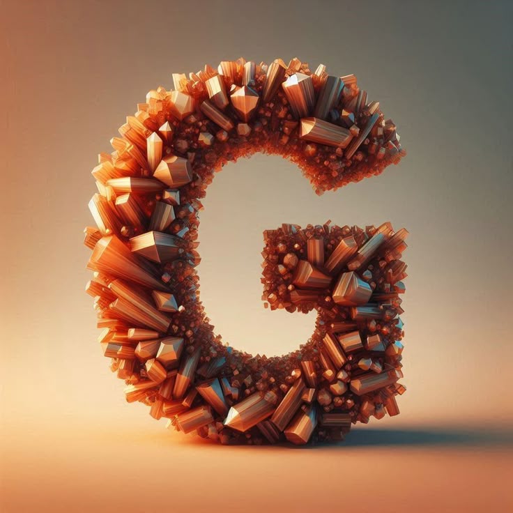 Brown crystal — letter G