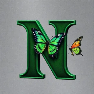 Butterflies 2 — letter N