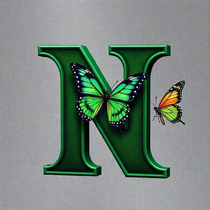 Butterflies 2 — letter N