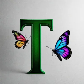 Butterflies 2 — letter T