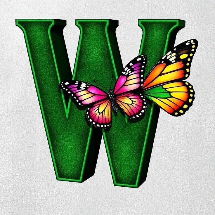 Butterflies 2 — letter W