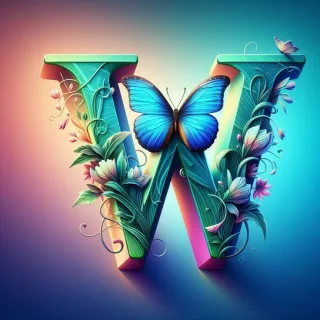 Butterflies — letter W