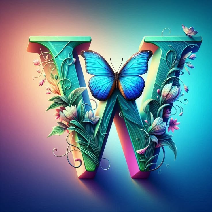 Butterflies — letter W
