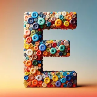 Buttons — letter E