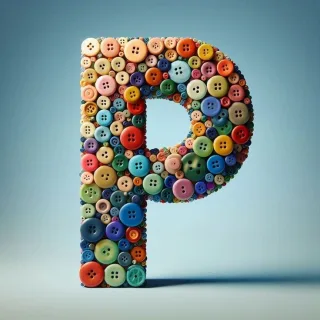 Buttons — letter P
