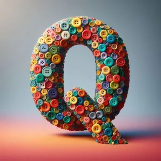 Buttons — letter Q
