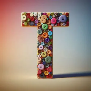 Buttons — letter T