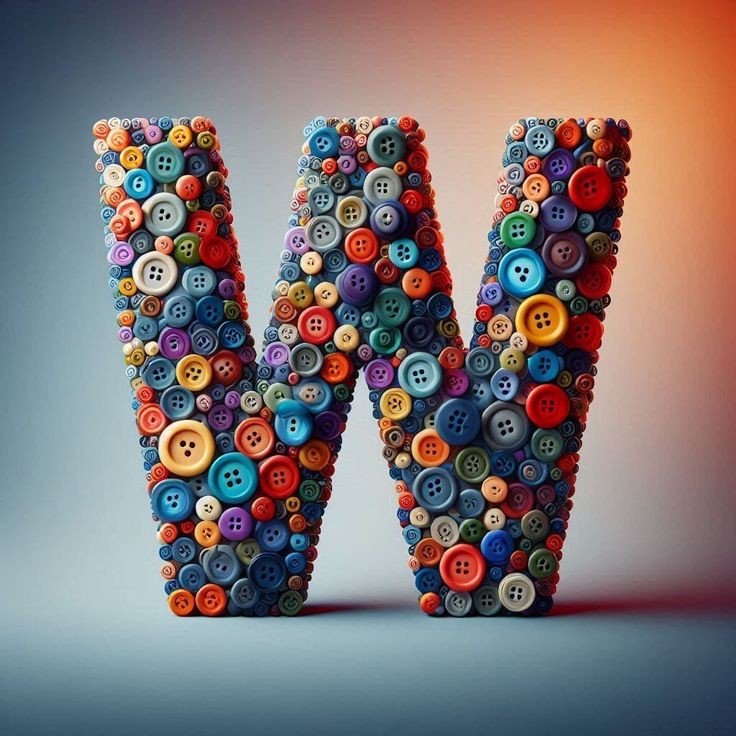 Buttons — letter W