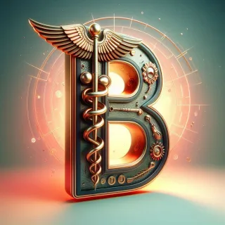 Caduceus — letter B (variant 2)