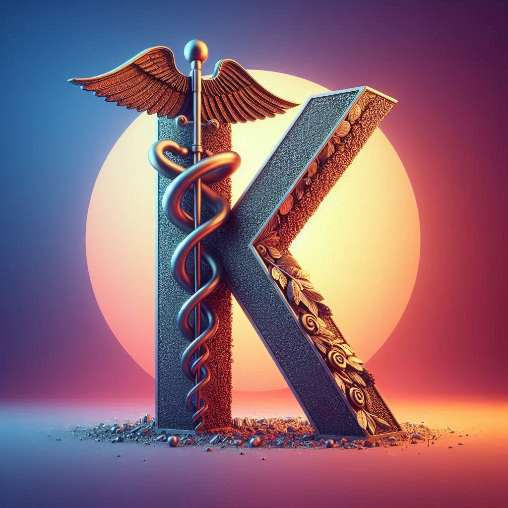 Caduceus — letter K (variant 2)
