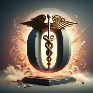 Caduceus — letter O (variant 2)