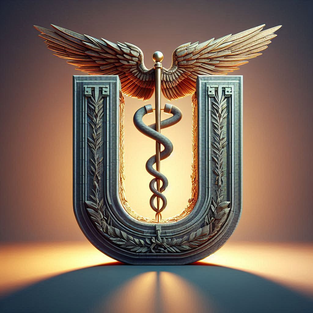 Caduceus — letter U (variant 2)