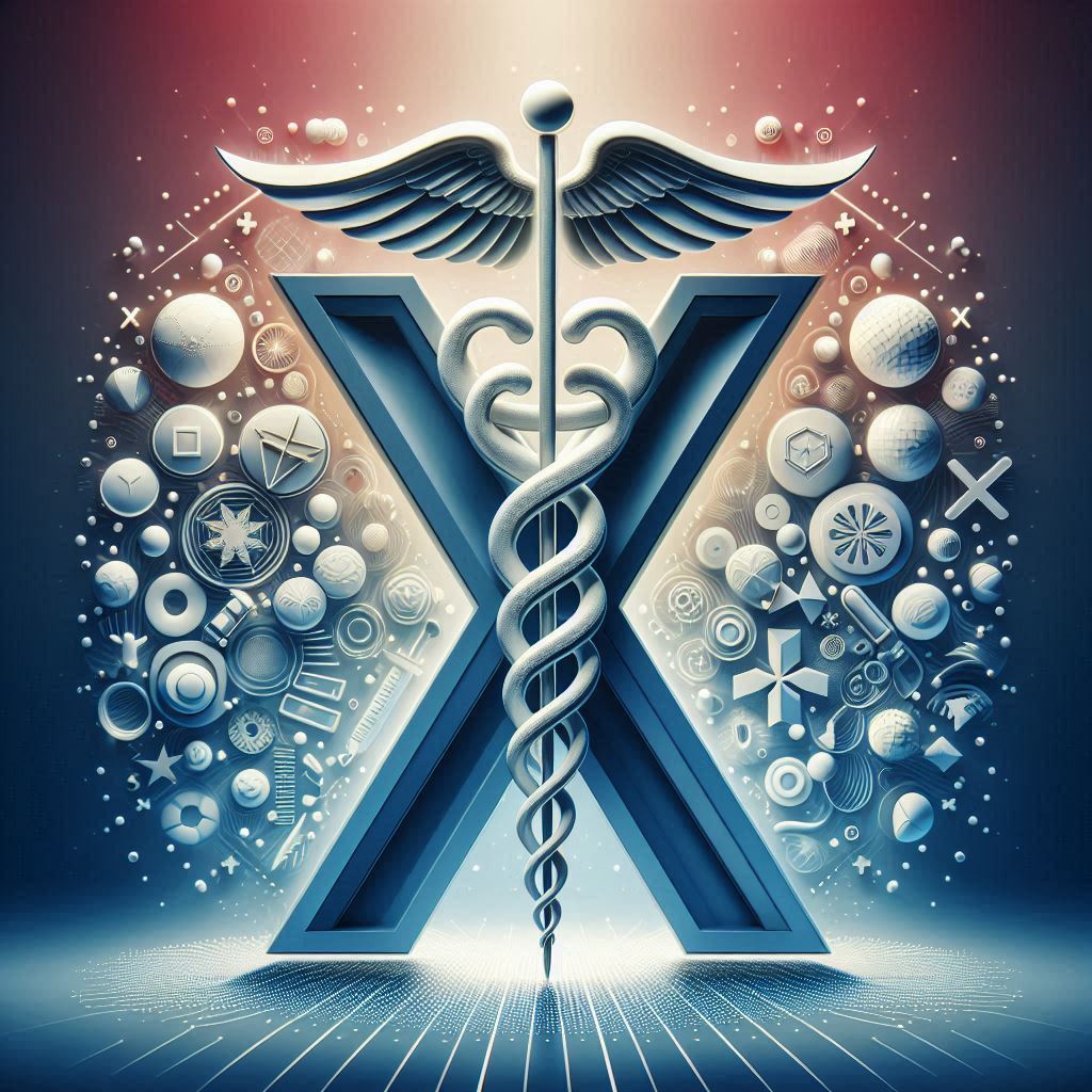 Caduceus — letter X (variant 2)