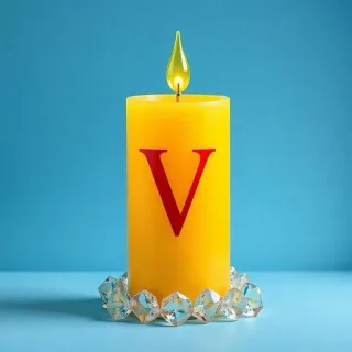 Candles 2 — letter V