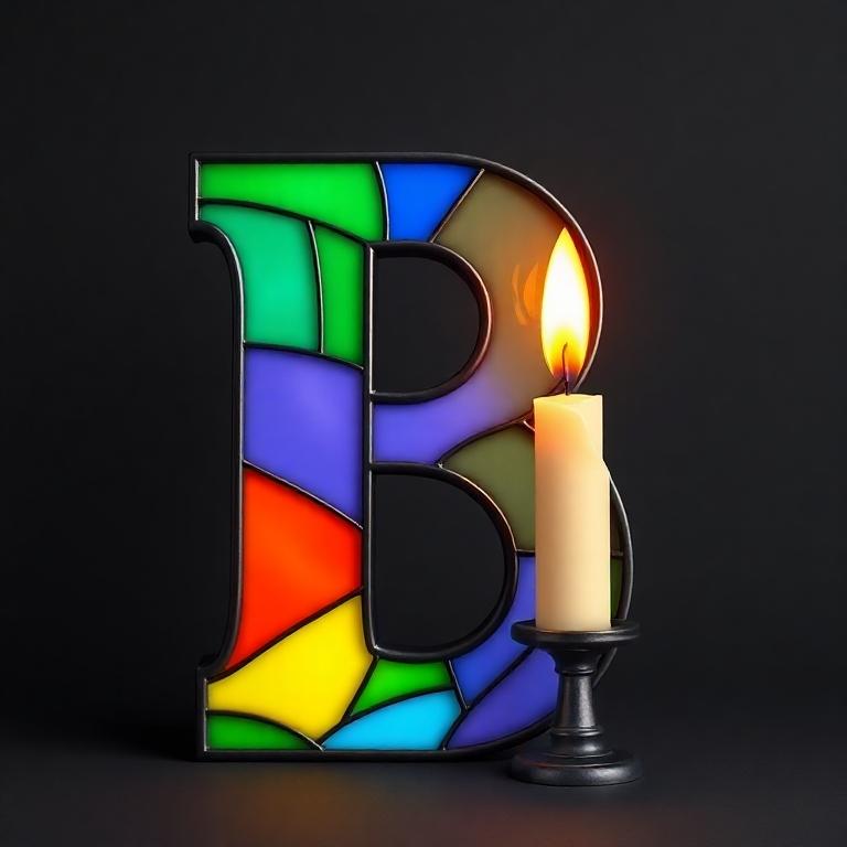 Candles — letter B