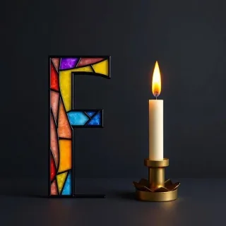 Candles — letter F