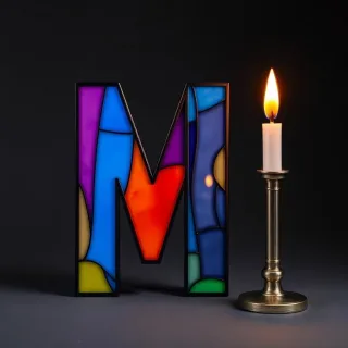 Candles — letter M