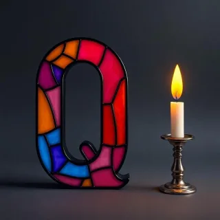 Candles — letter Q
