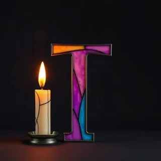 Candles — letter T