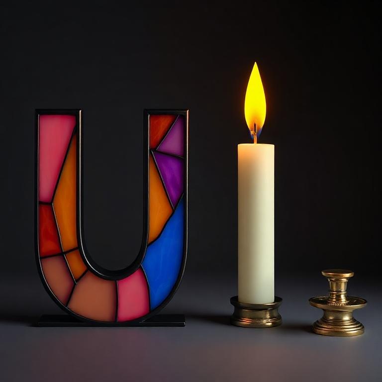 Candles — letter U