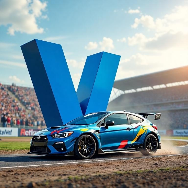 Car sport — letter V