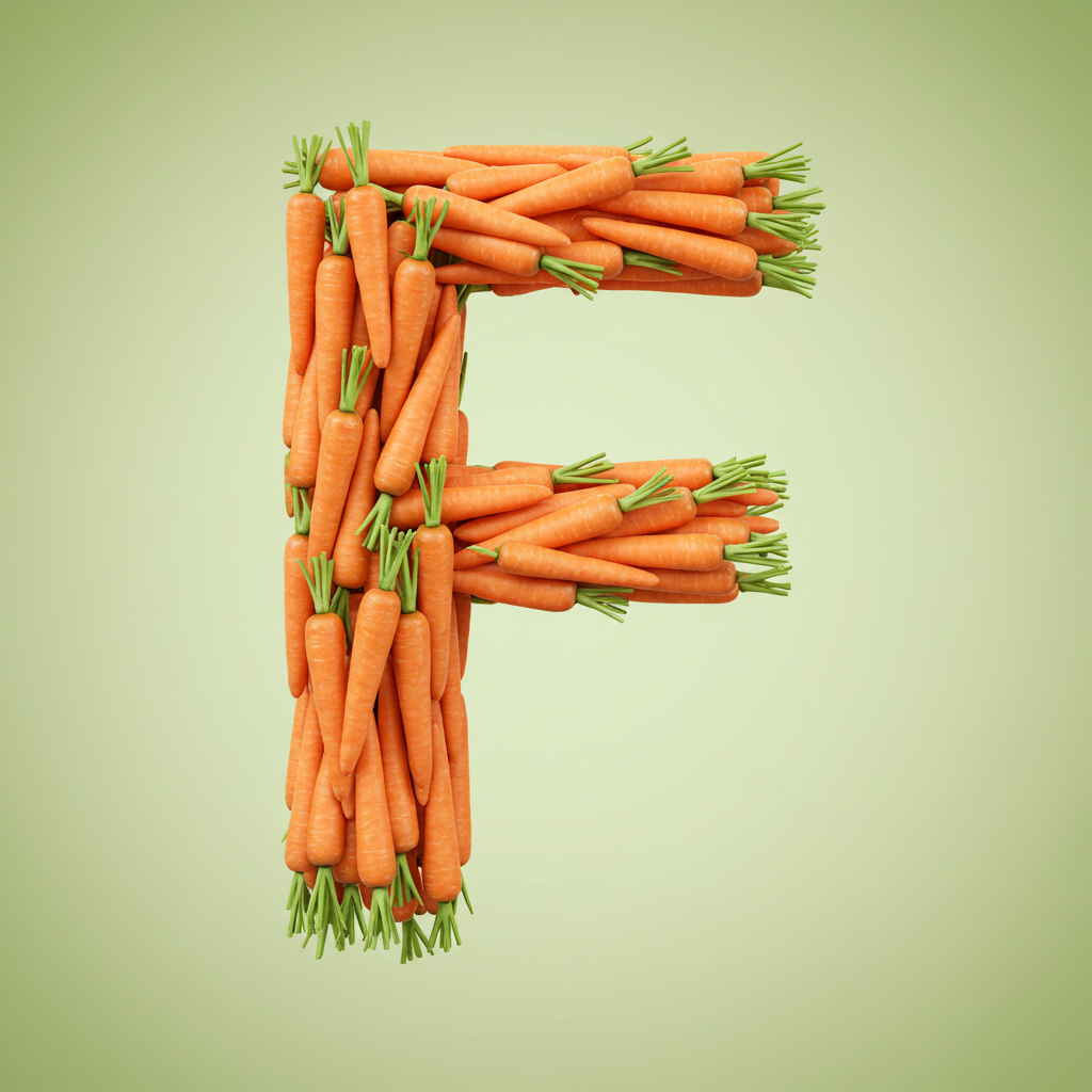 Carrots — letter F (variant 2)
