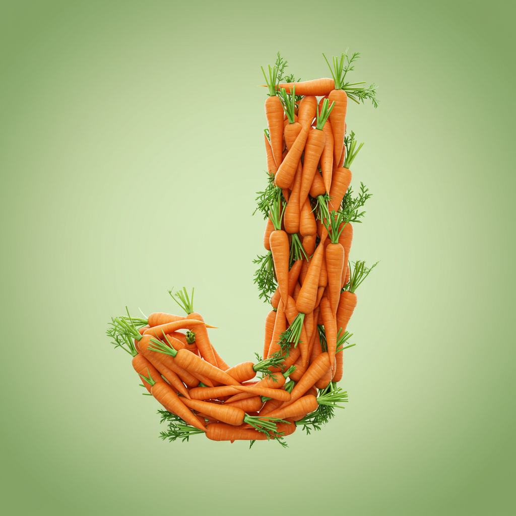 Carrots — letter J (variant 2)