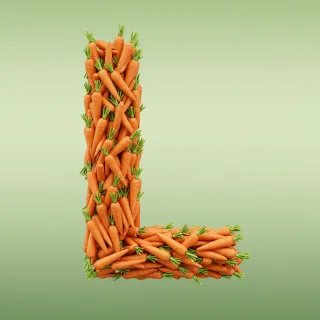Carrots — letter L (variant 2)