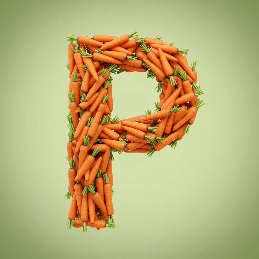 Carrots — letter P