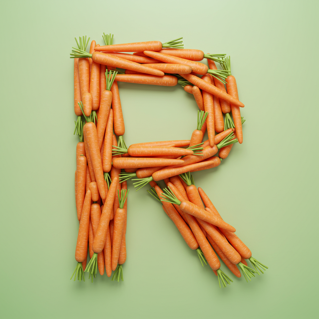 Carrots — letter R (variant 2)
