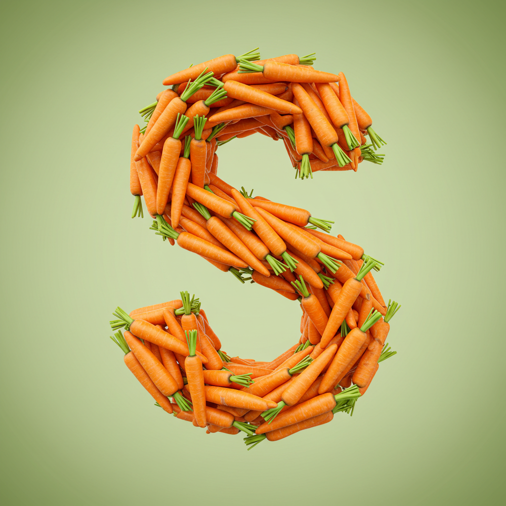 Carrots — letter S (variant 2)