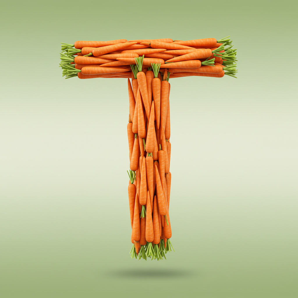 Carrots — letter T