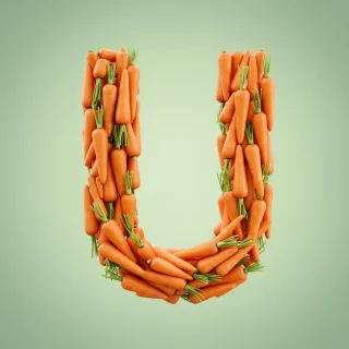 Carrots — letter U (variant 2)