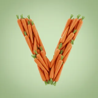 Carrots — letter V (variant 2)