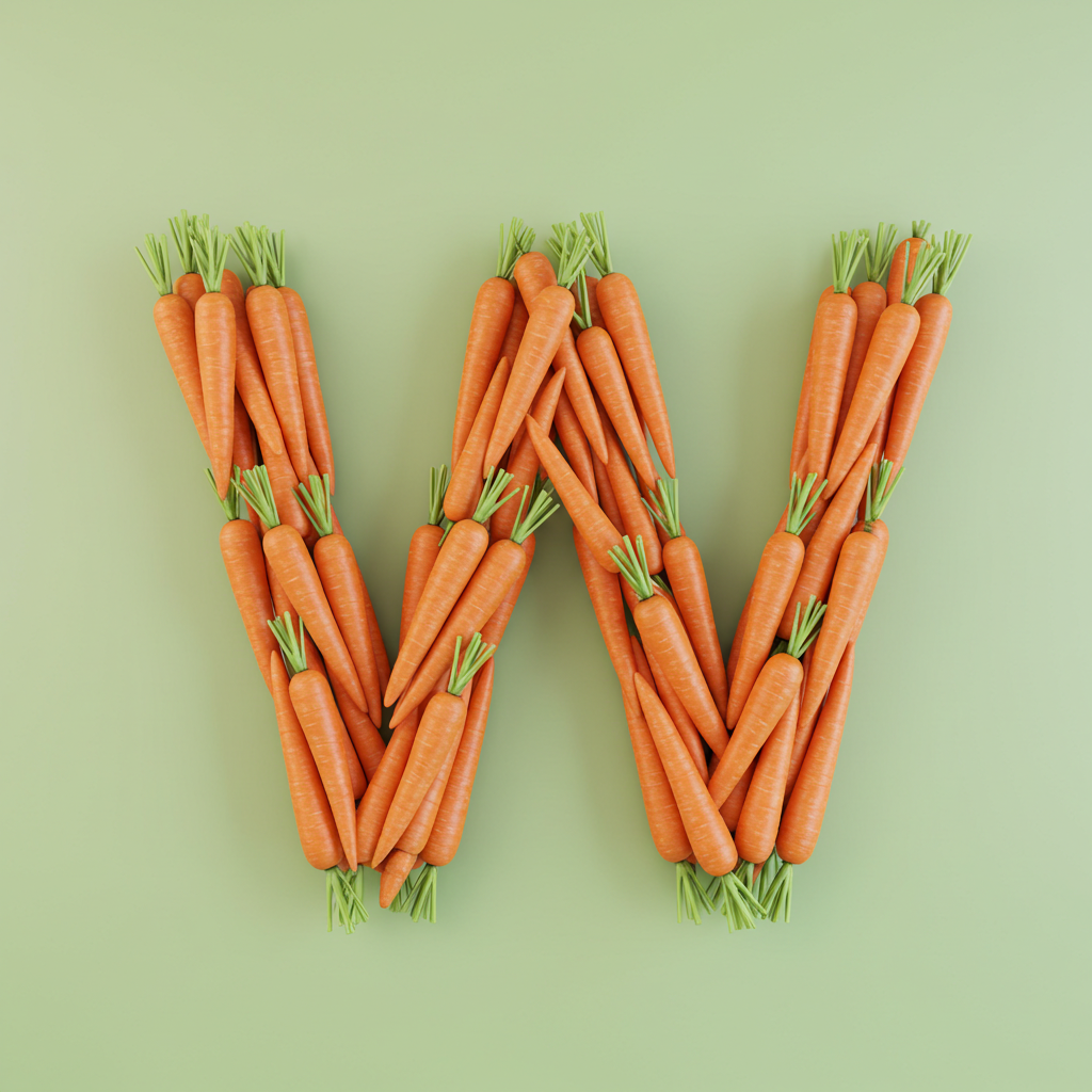 Carrots — letter W