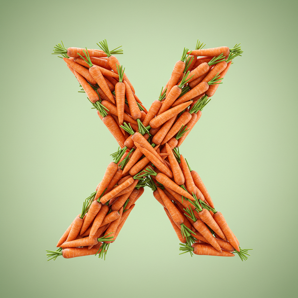 Carrots — letter X (variant 2)